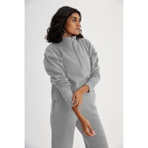 Girlfriend collective 50/50 half zip sweatshirt